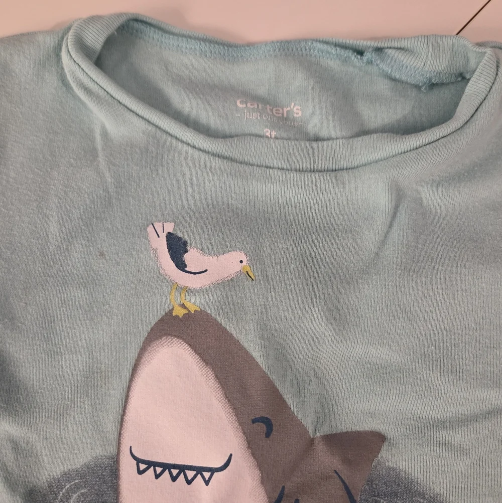 Carter's Navy and Aqua Shark Print Kids Sets - 3T - Picture 7 of 11